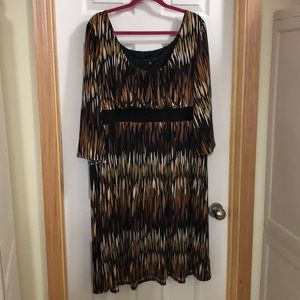 Knee length bell sleeve dress